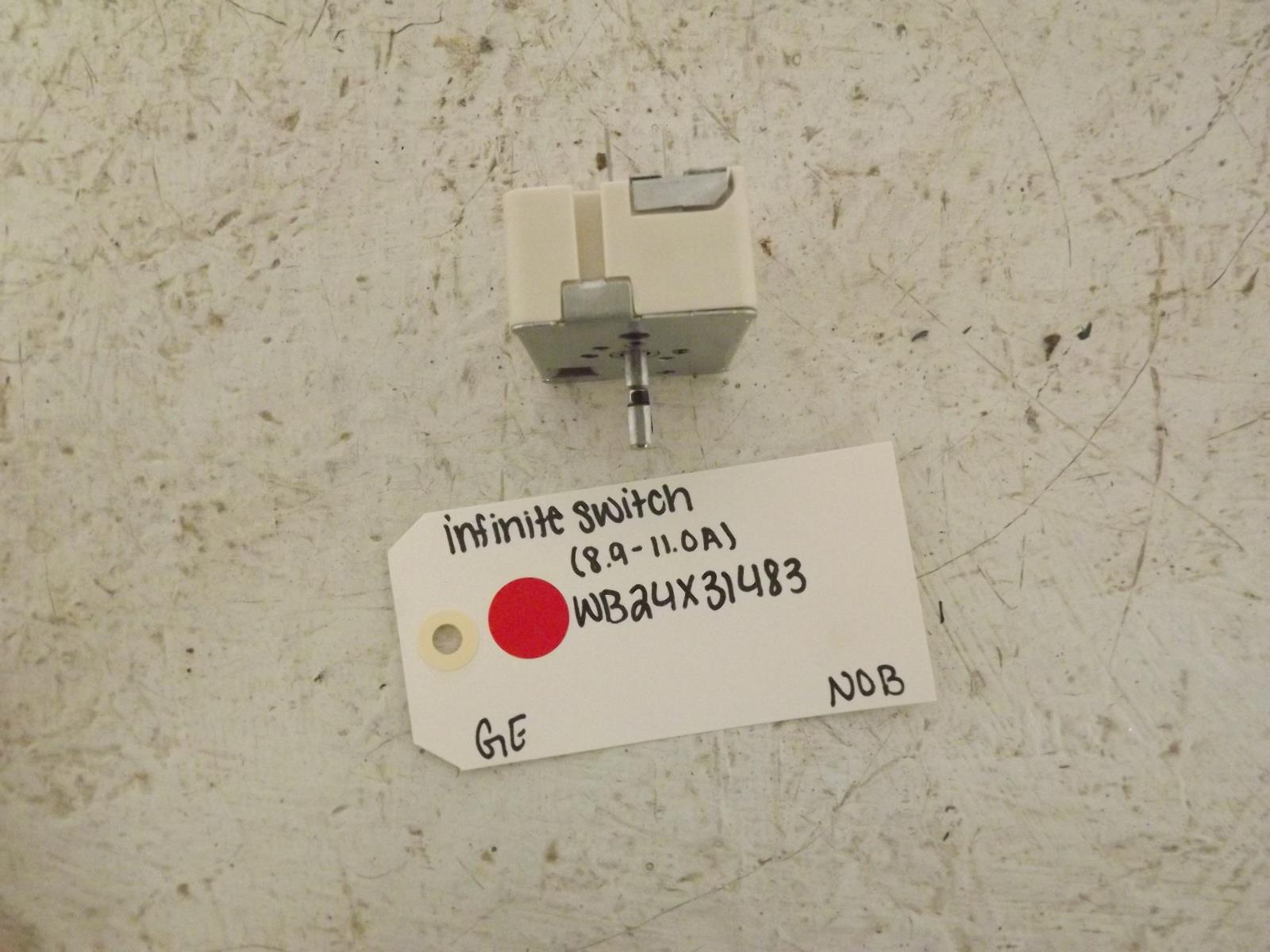 GE Range WB24X31483 Infinite Switch (8.9 - 11.0A) NOB GE Range WB24X31483 Infinite Switch (8.9 - 11.0A) NOB